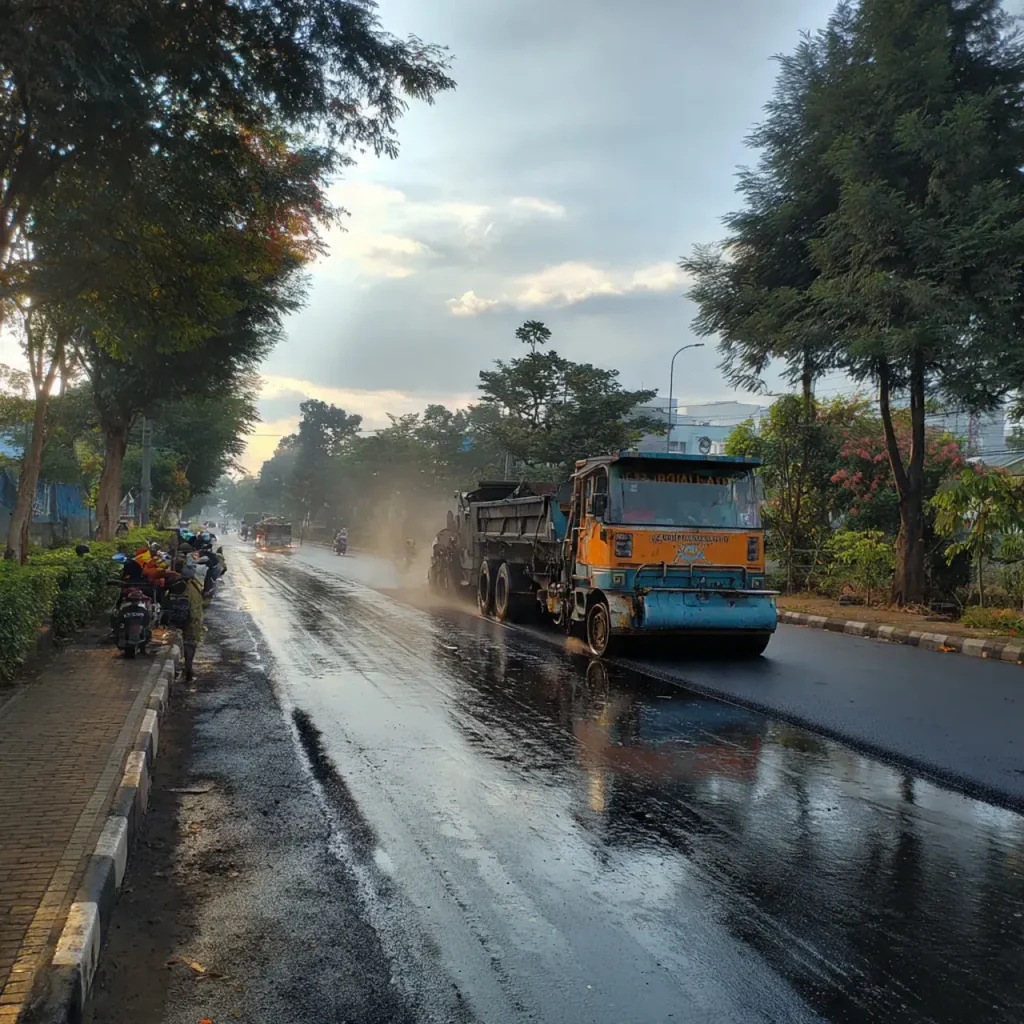 Jasa Aspal Pancoran Mas (2) Proses Pengaspalan Jalan di Pancoran Mas